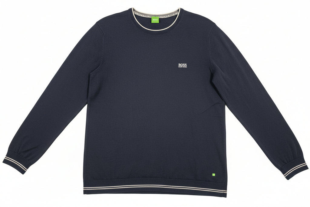 Hugo Boss Bargritte-B Round Neck Knitted Jumper Grey (Pre Loved)