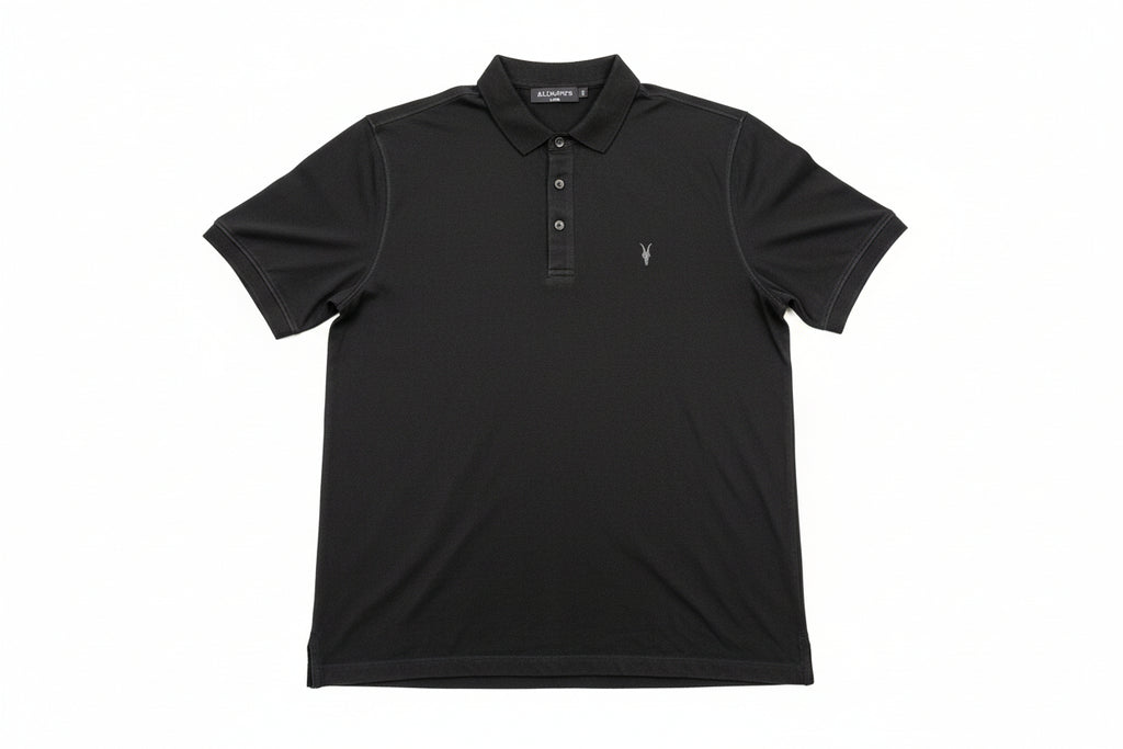 AllSaints BLACK Polo Mode (Pre Loved) Size L