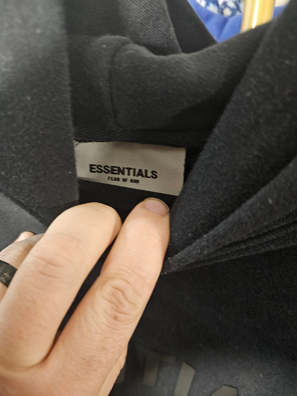 Essentials  Black Hoodie (Pre Loved) Size Small
