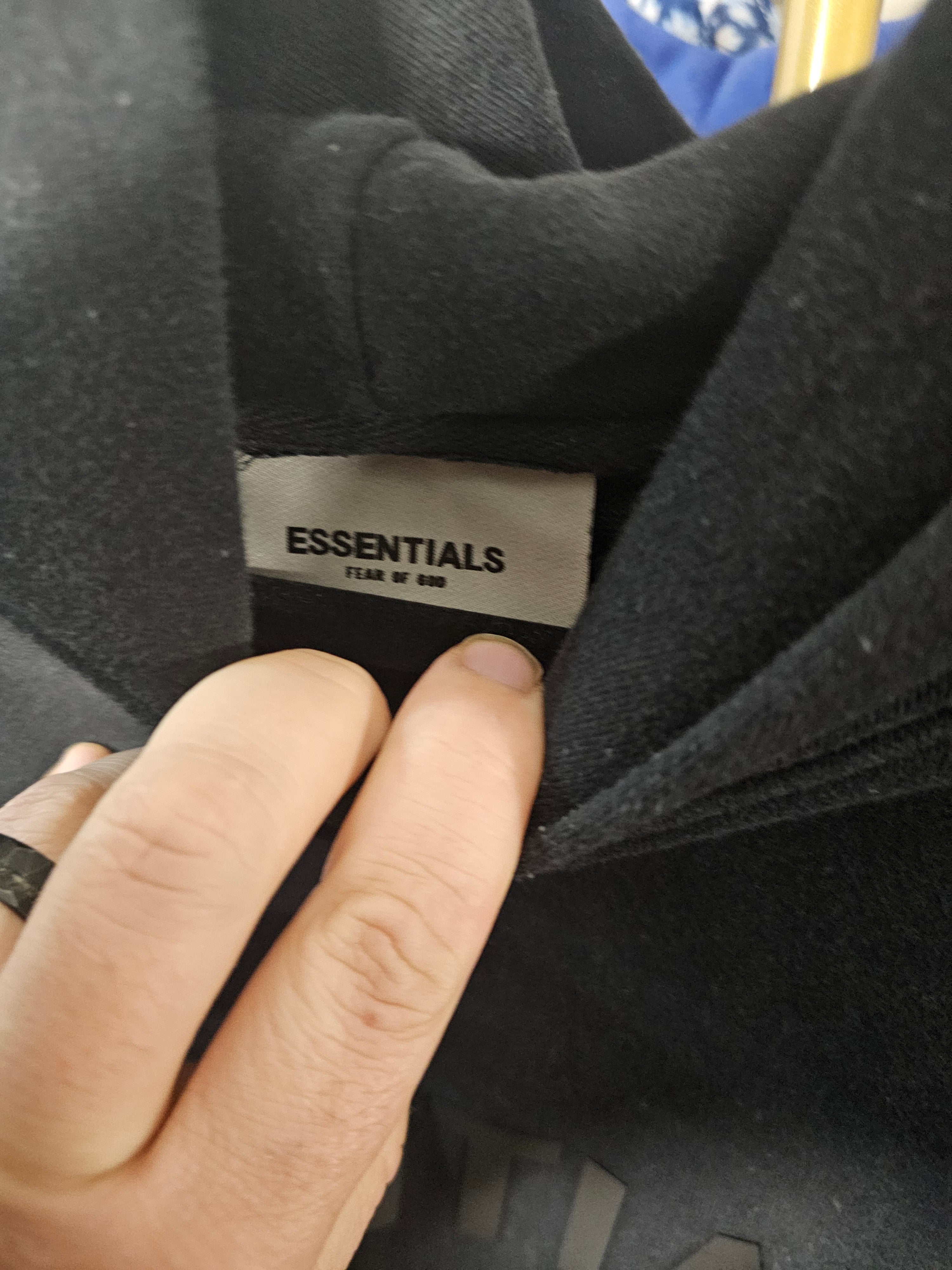 Essentials  Black Hoodie (Pre Loved) Size Small