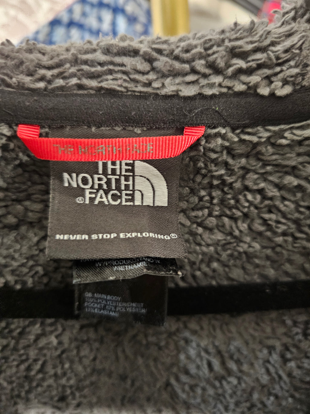 The North Face Mens XL Black Fleece Shell Teddy Plush Lined Full Zip Jacket (Pre Loved)