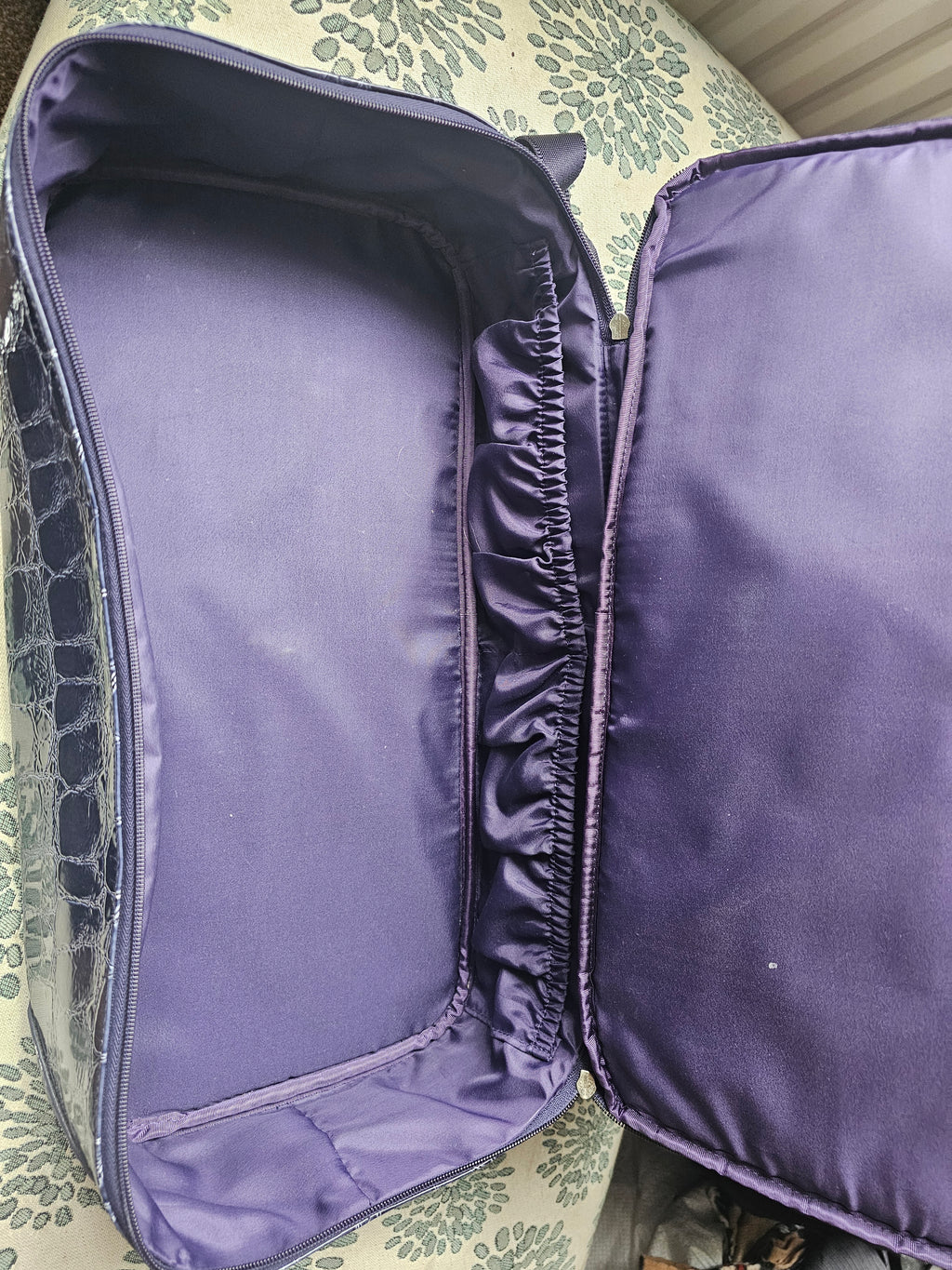 Jasper Conran Tripp Purple  Croc-Effect Weekender / cabin bag (Pre loved)