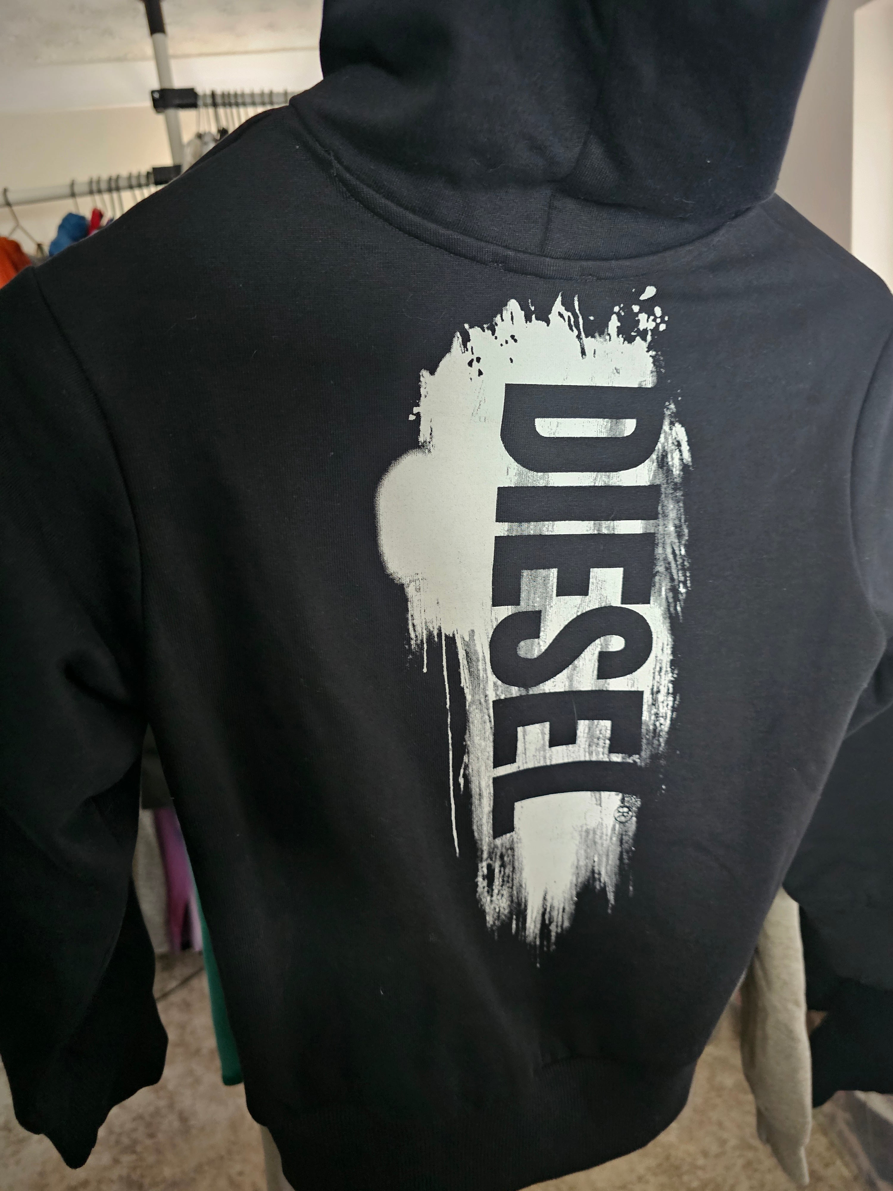 Diesel Black Hoodie  Six 6y Children