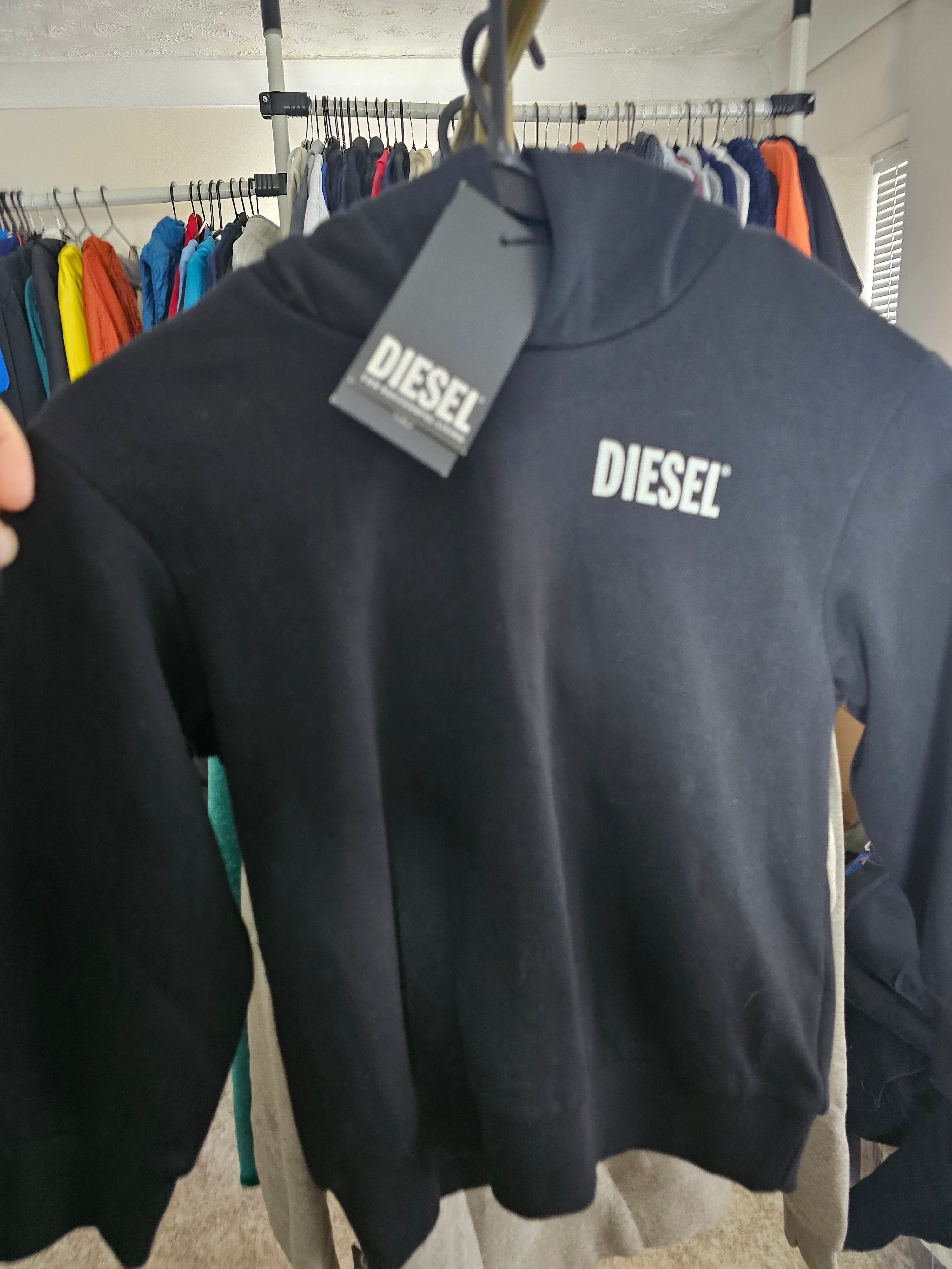 Diesel Black Hoodie  Six 6y Children