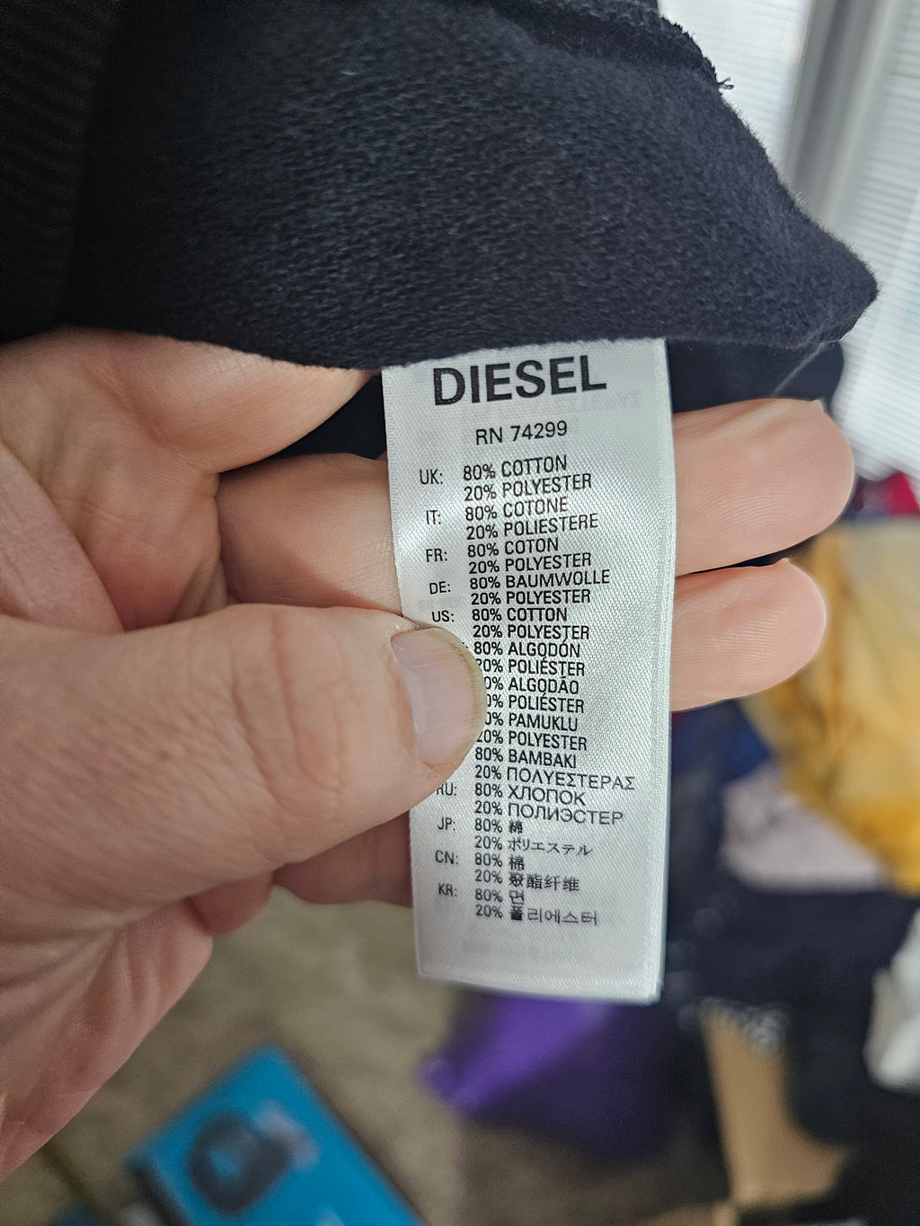 Diesel Black Hoodie  Six 6y Children