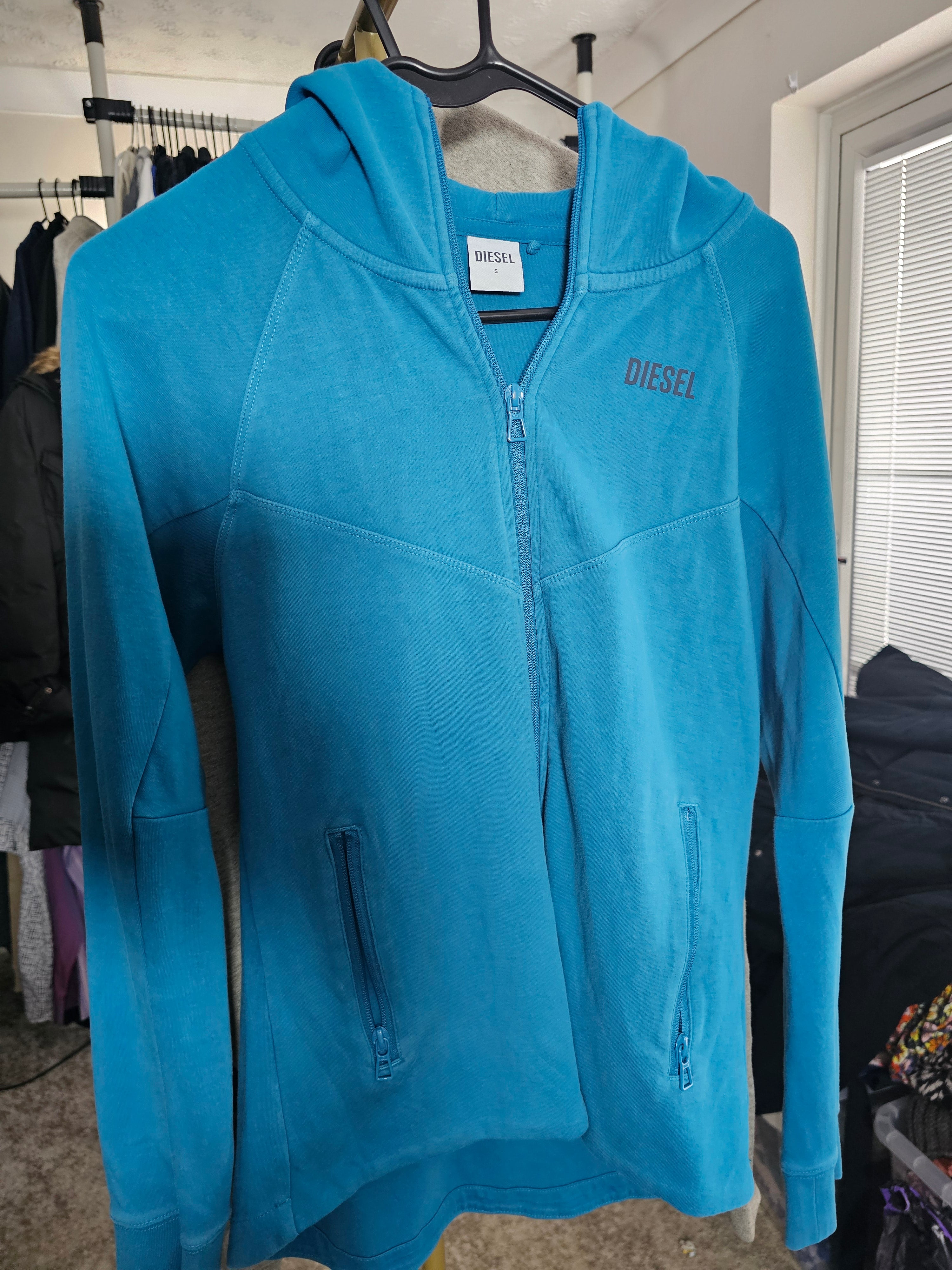 Ladies Diesel Blue Hoodie Small Pre loved