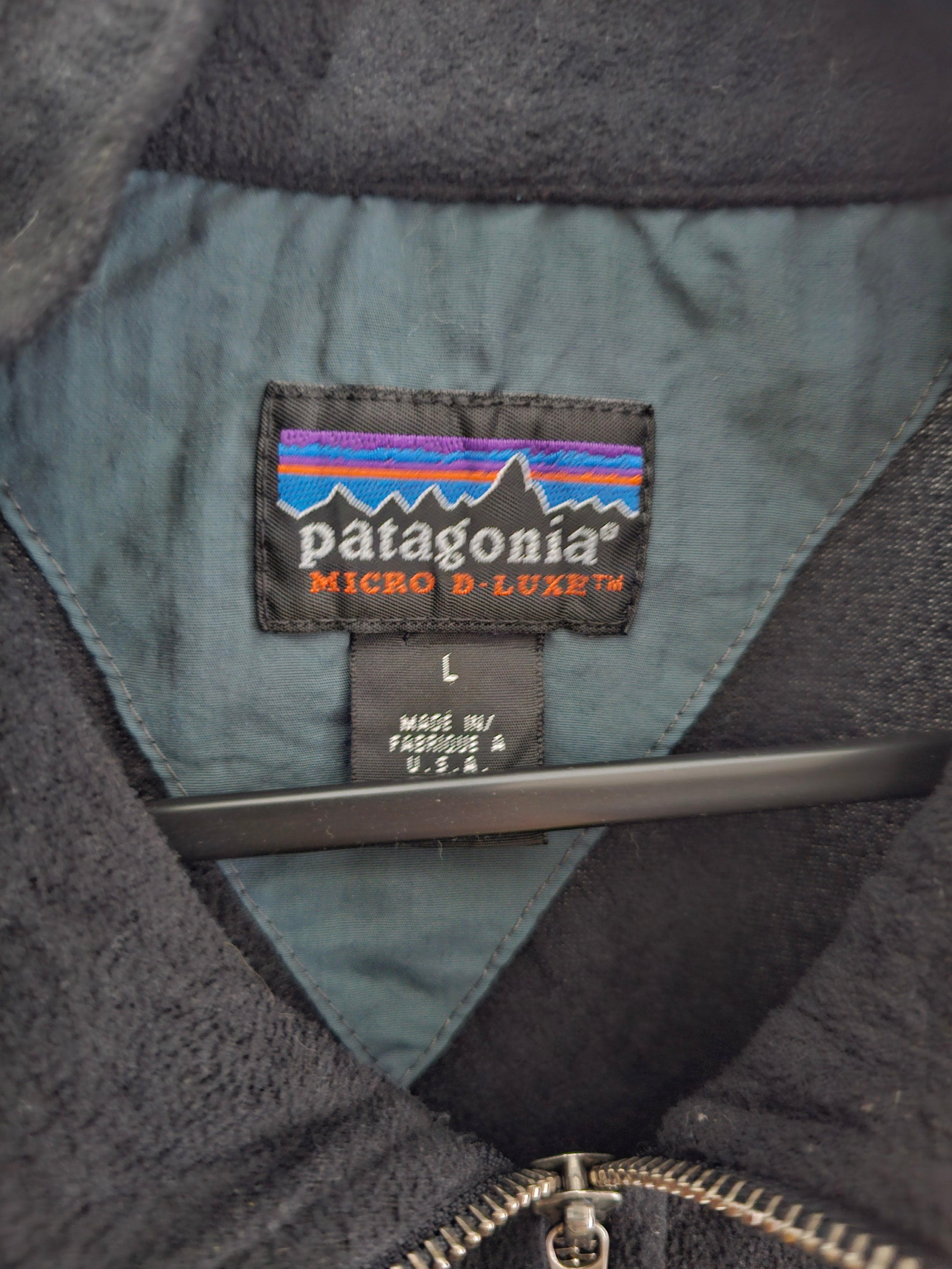 Patagonia Micro D-Luxe Fleece Pullover Size Large, Pre loved