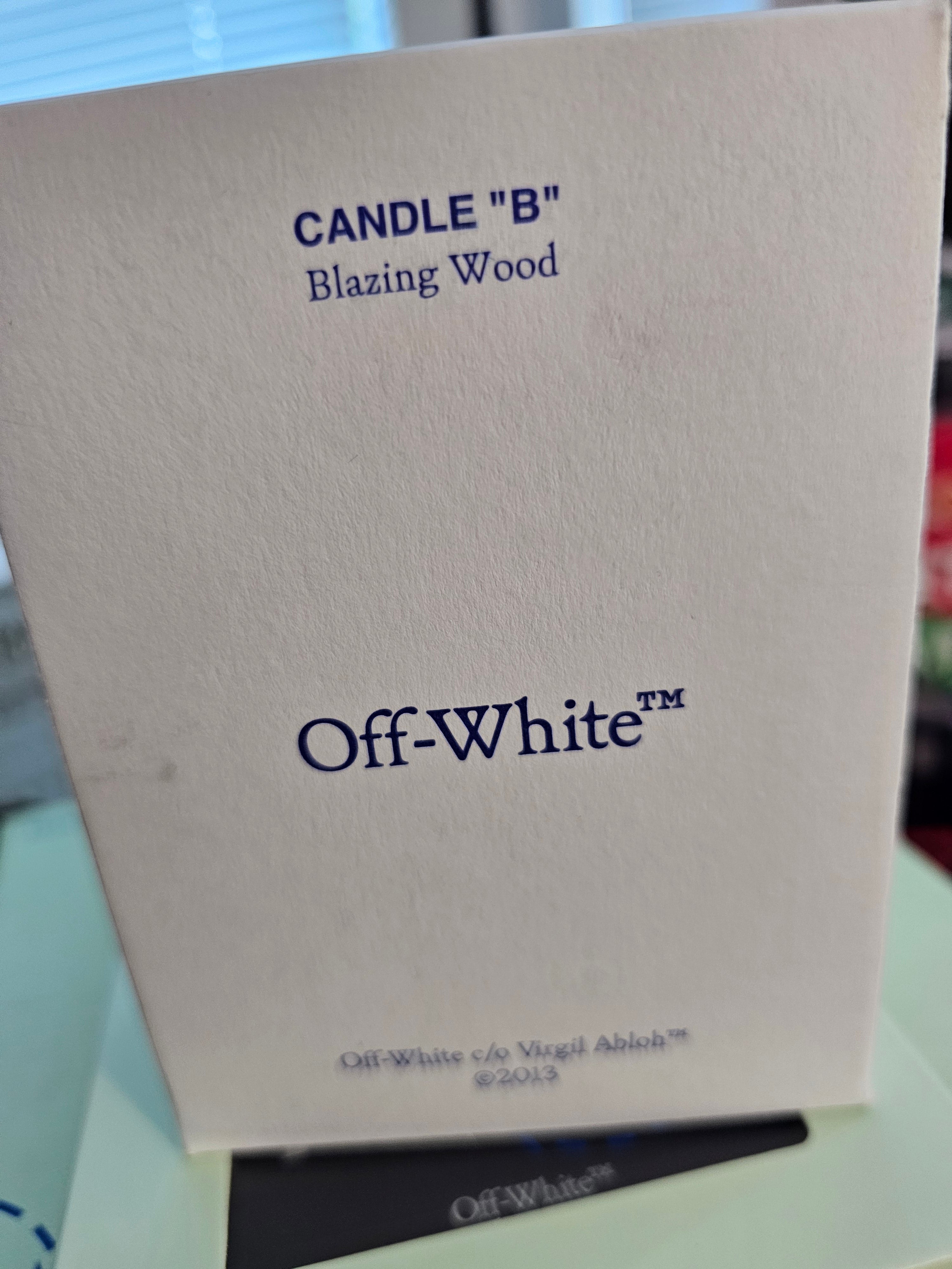 Off-White Candle,  Blazing Wood