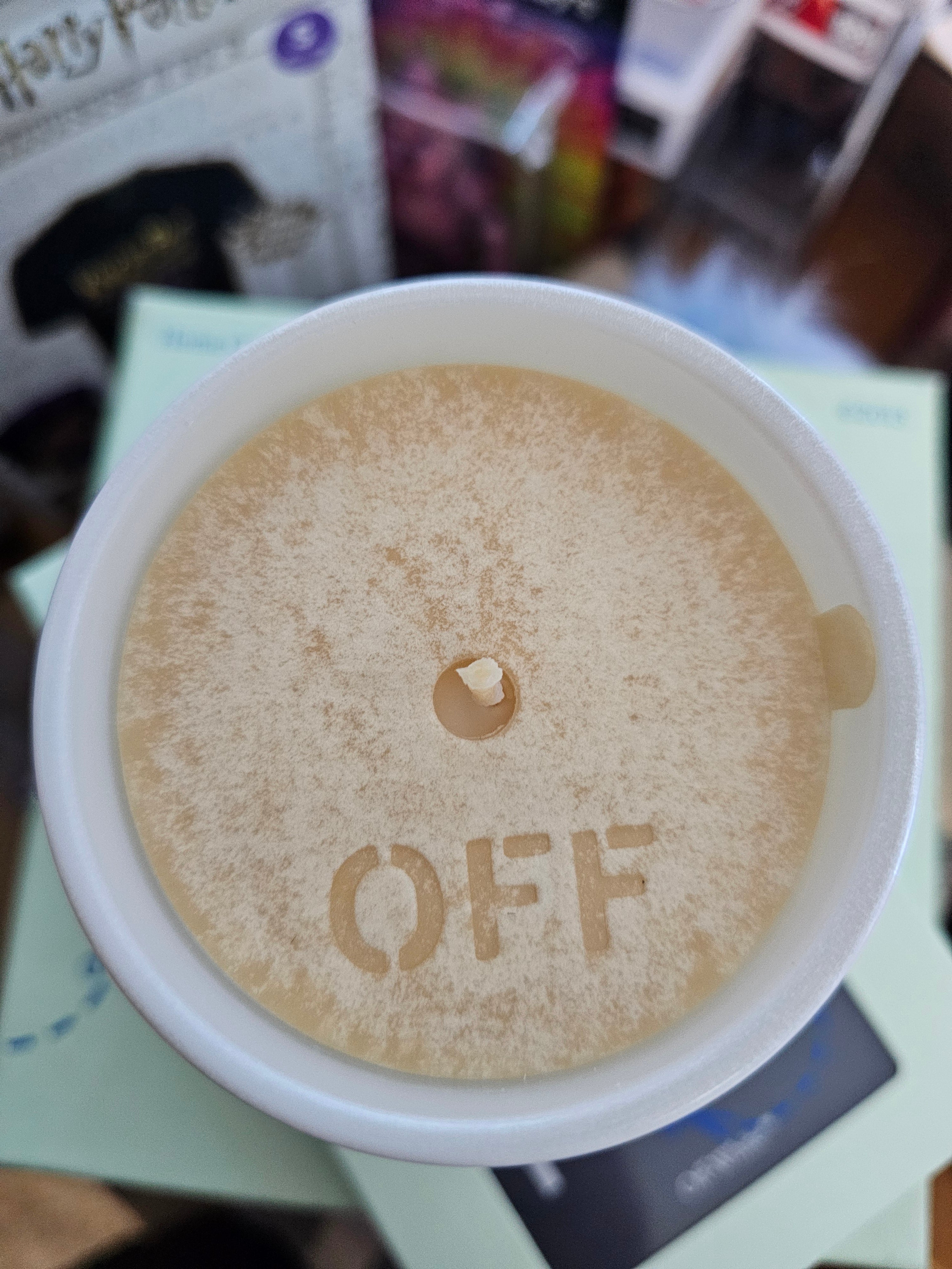 Off-White Candle,  Blazing Wood