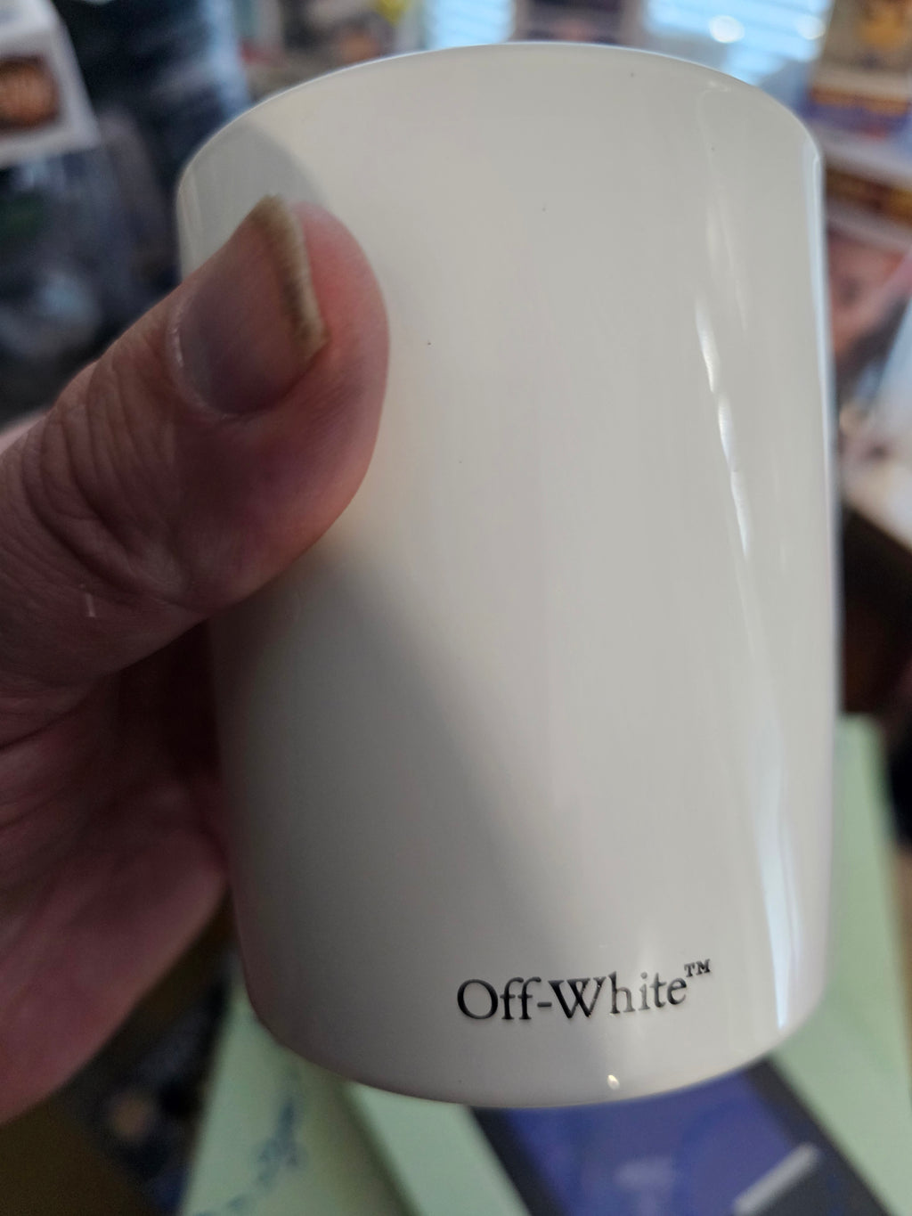 Off-White Candle,  Blazing Wood