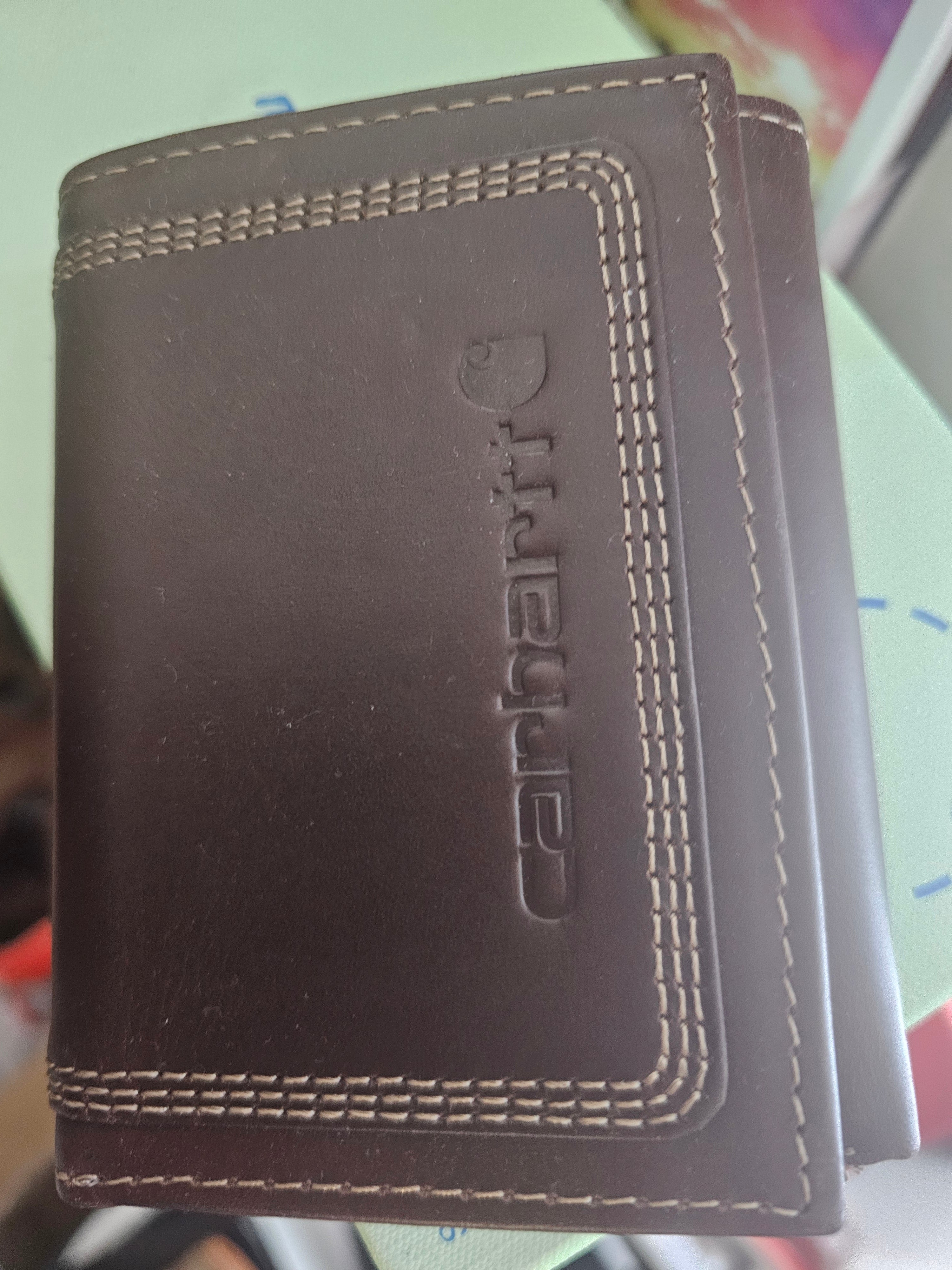 Carhart Leather Triple-Stitched Trifold Wallet