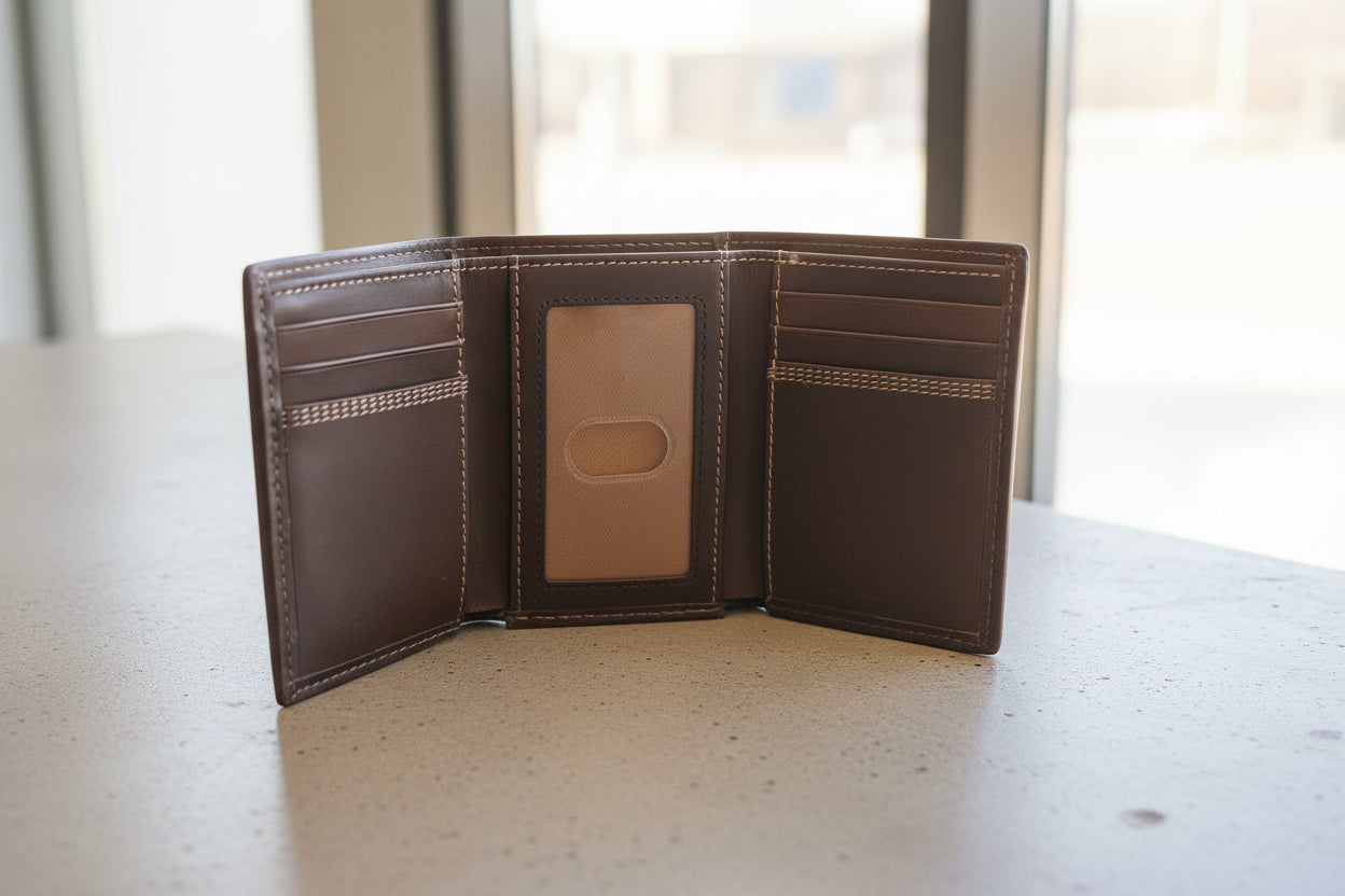 Carhart Leather Triple-Stitched Trifold Wallet