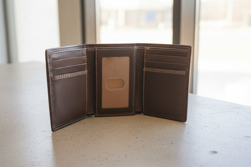 Carhart Leather Triple-Stitched Trifold Wallet