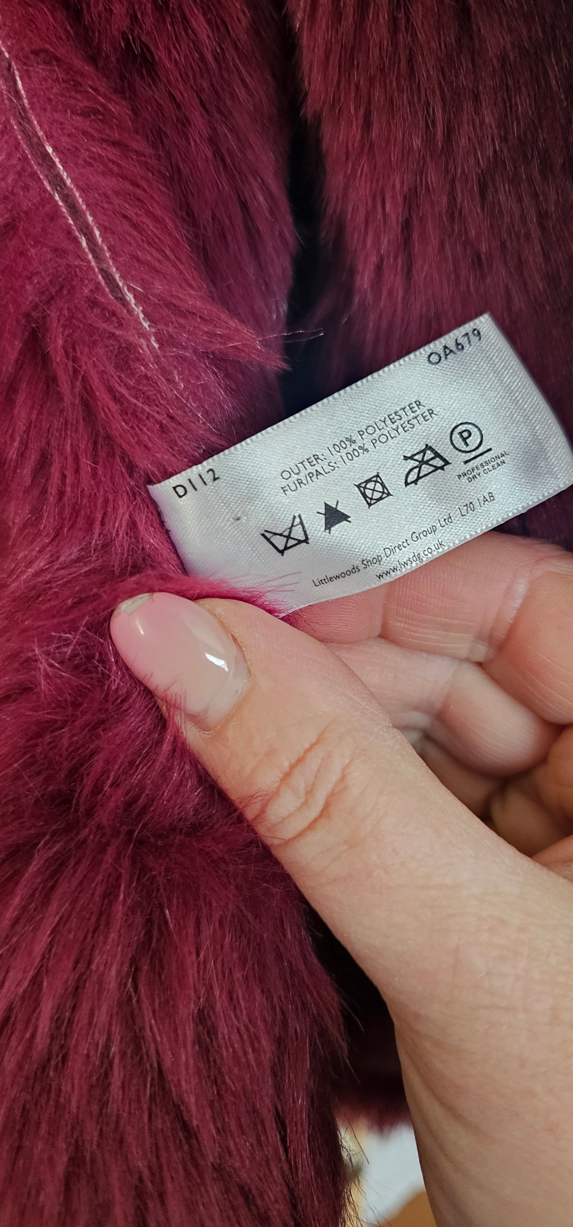 woman's Preowned Berkertex size 16 faux sheepskin Gillet
