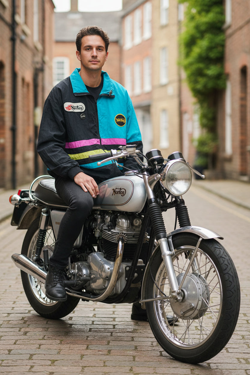 Vintage Size Medium Jacket with Norton Badges (Preowned)