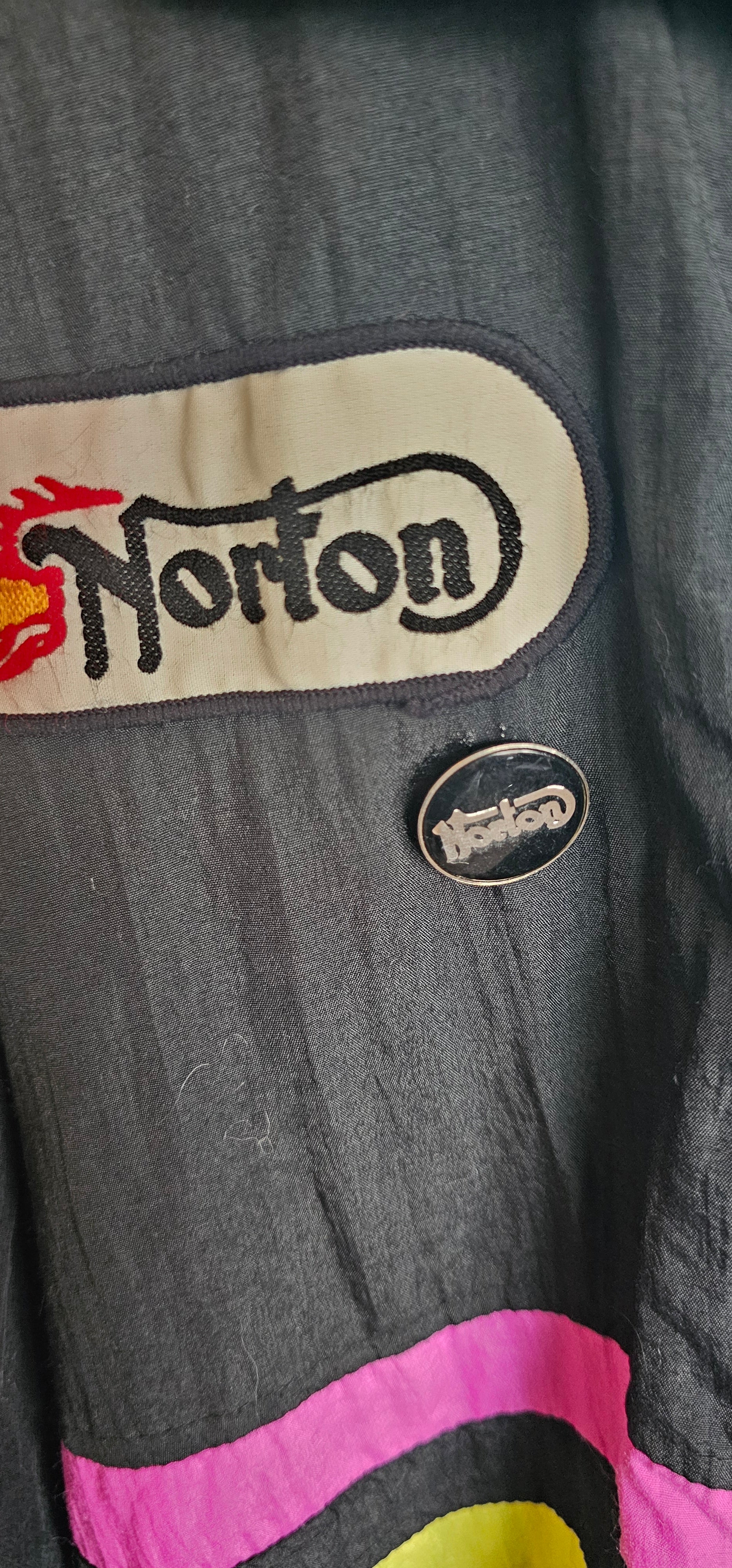 Vintage Size Medium Jacket with Norton Badges (Preowned)
