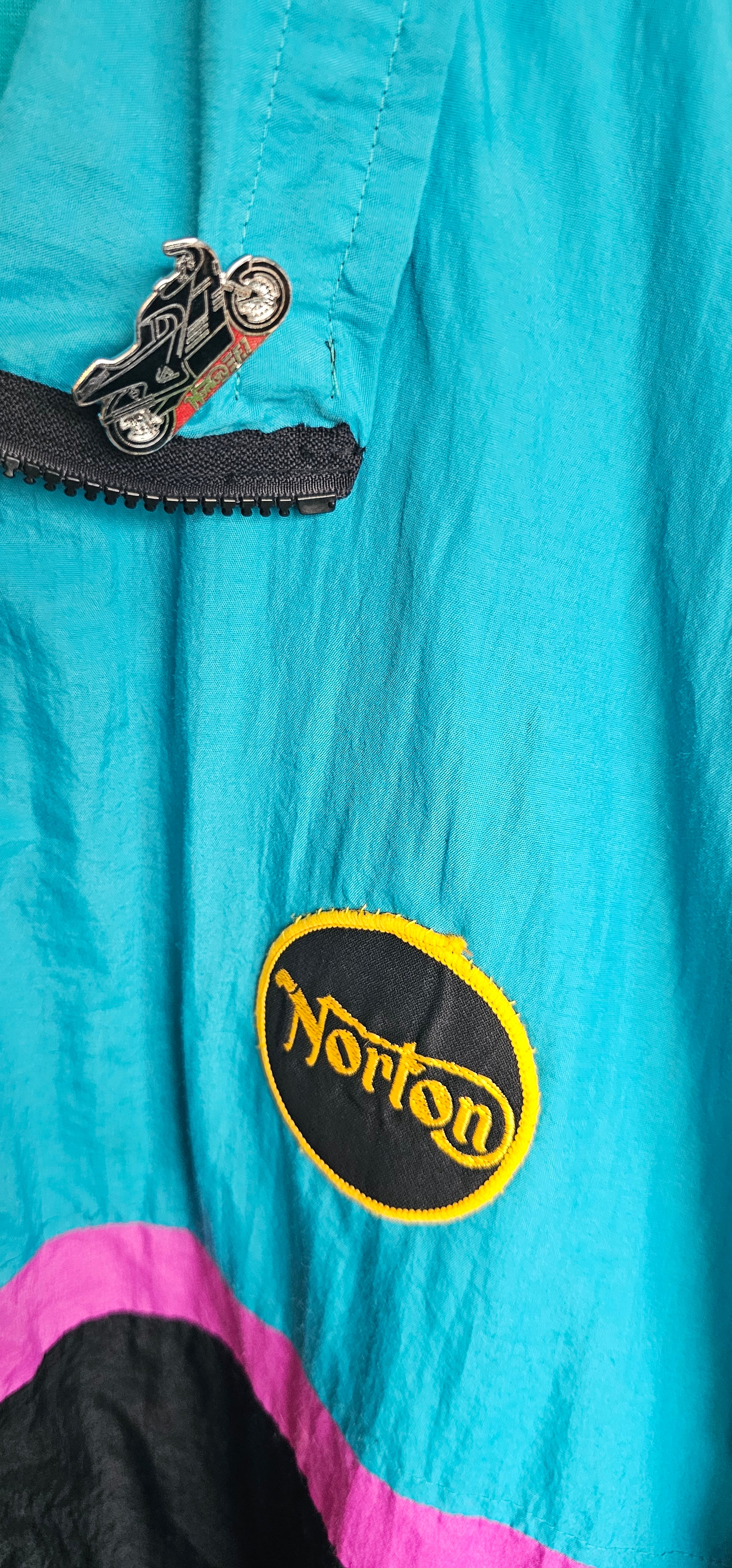 Vintage Size Medium Jacket with Norton Badges (Preowned)