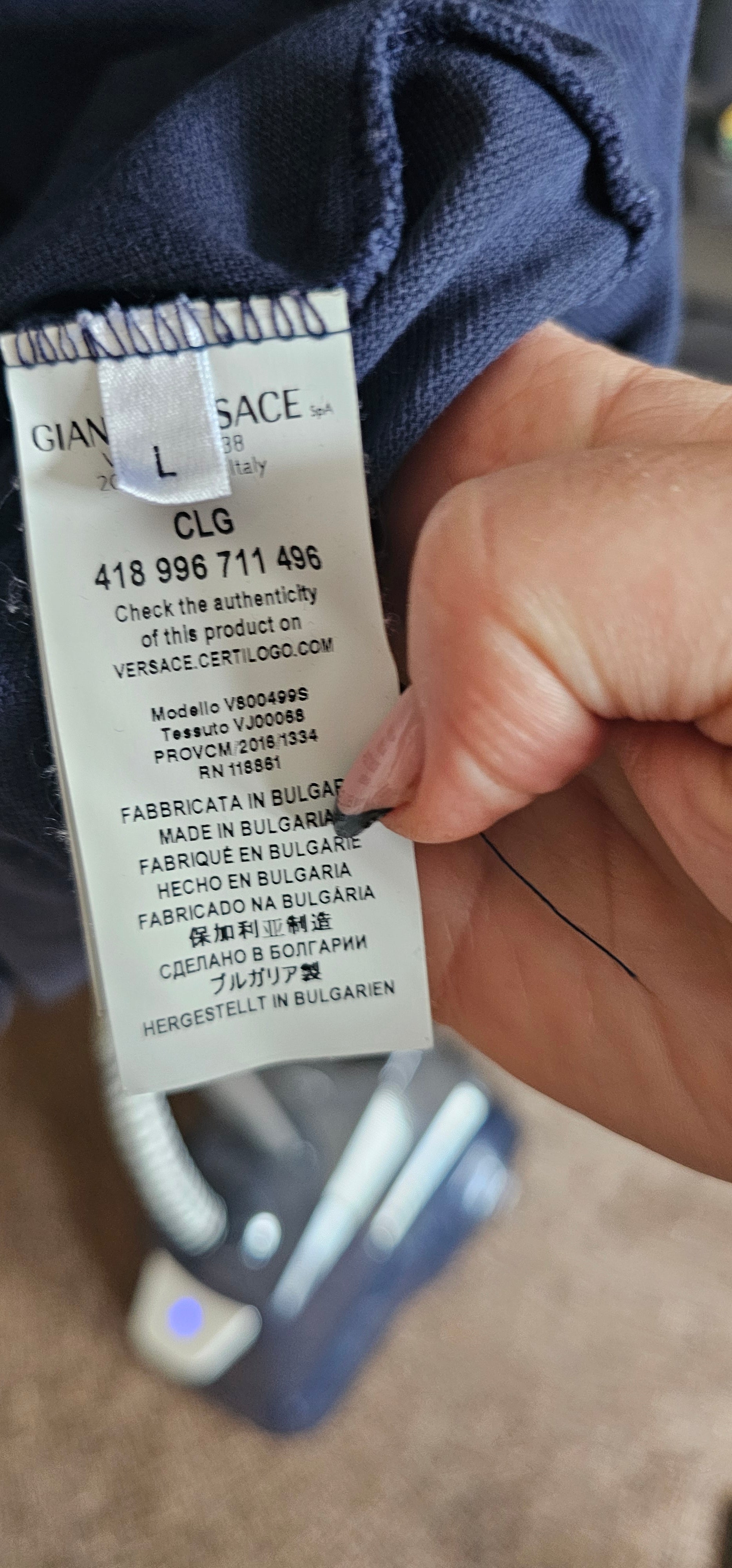 Versace Collection Size Large polo Shirt (Preowned)