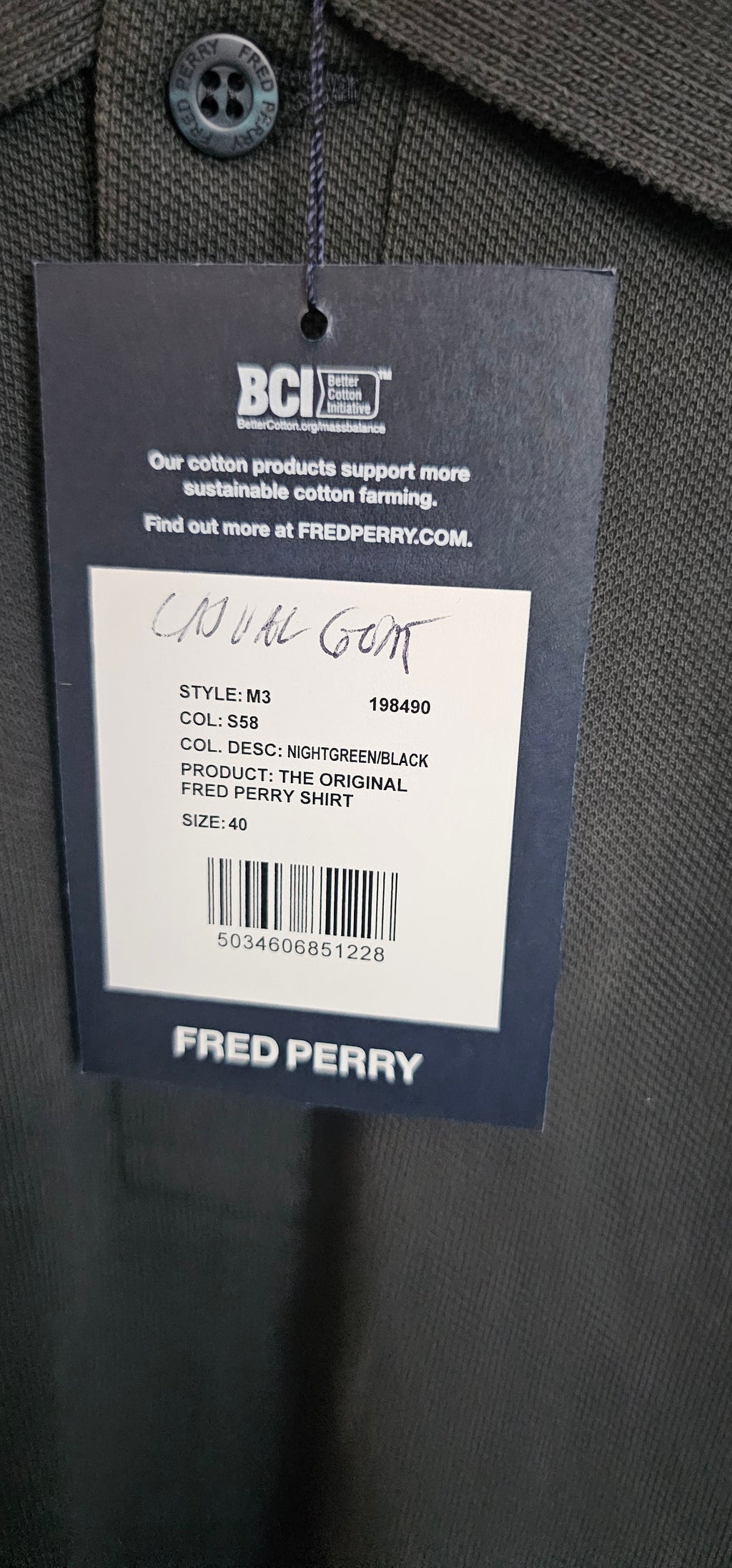 Fred Perry Polo Shirt Size Med-Large (BNWT)