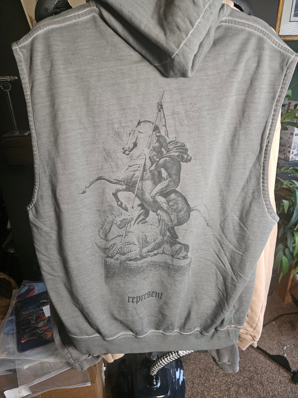 represent 247 sleeveless hoodie