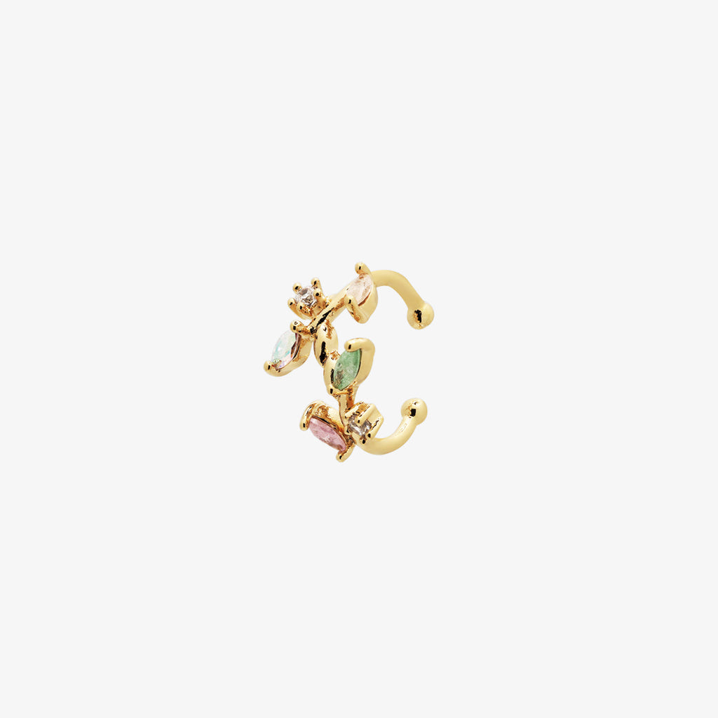 Rainbow Gem Ear Cuff
