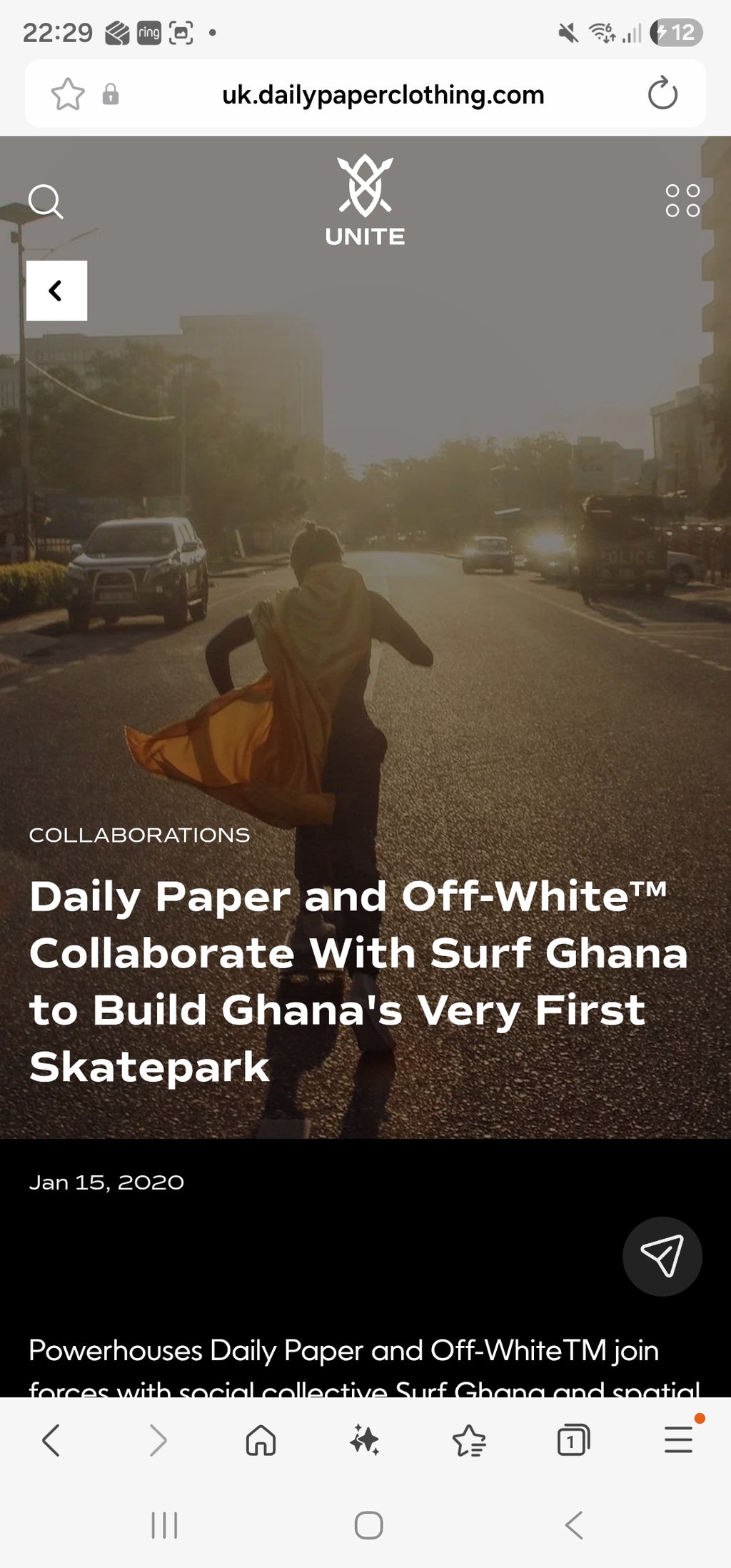 Off White Mens White Tshirt - Product of Ghana Daily Paper - Pre Loved