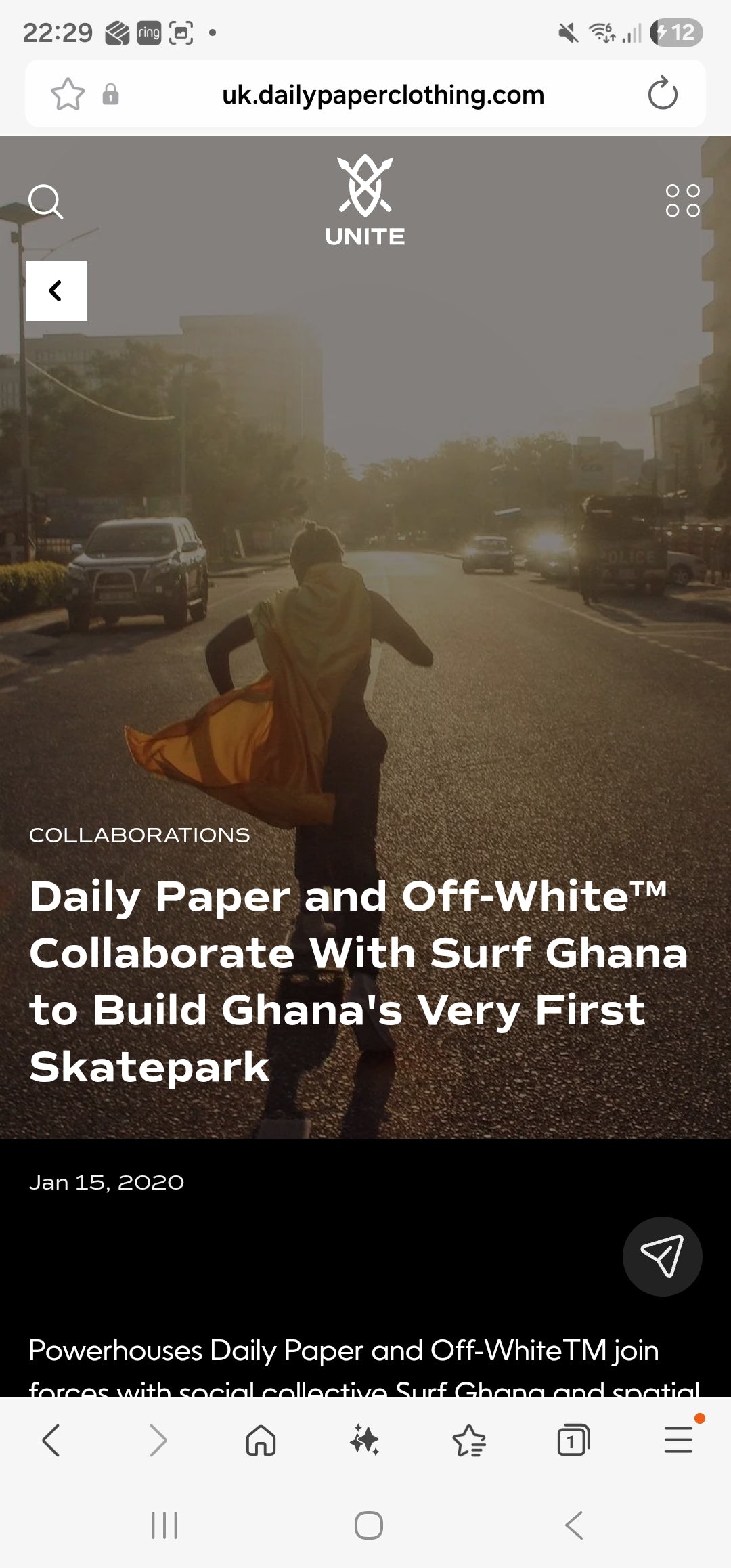 Off White Mens White Tshirt - Product of Ghana Daily Paper - Pre Loved