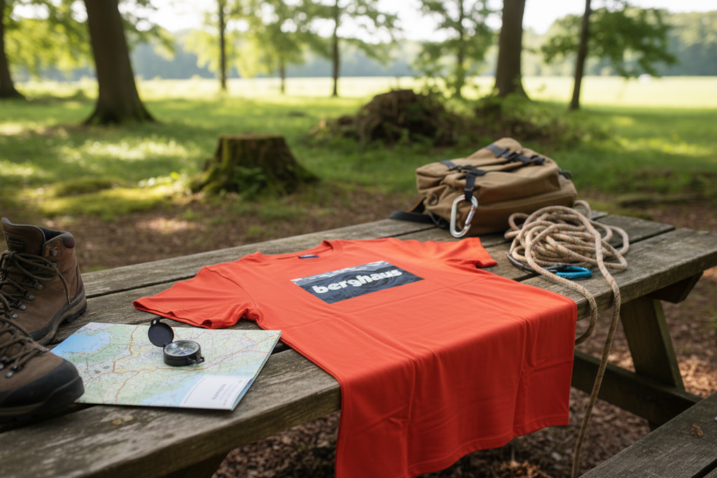 Mens XXL Berghaus T-Shirt in outdoor adventure setting