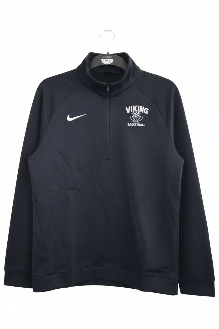 NIKE Mens Basketball Zip Tracksuit Top Black (Pre Loved)  Size M