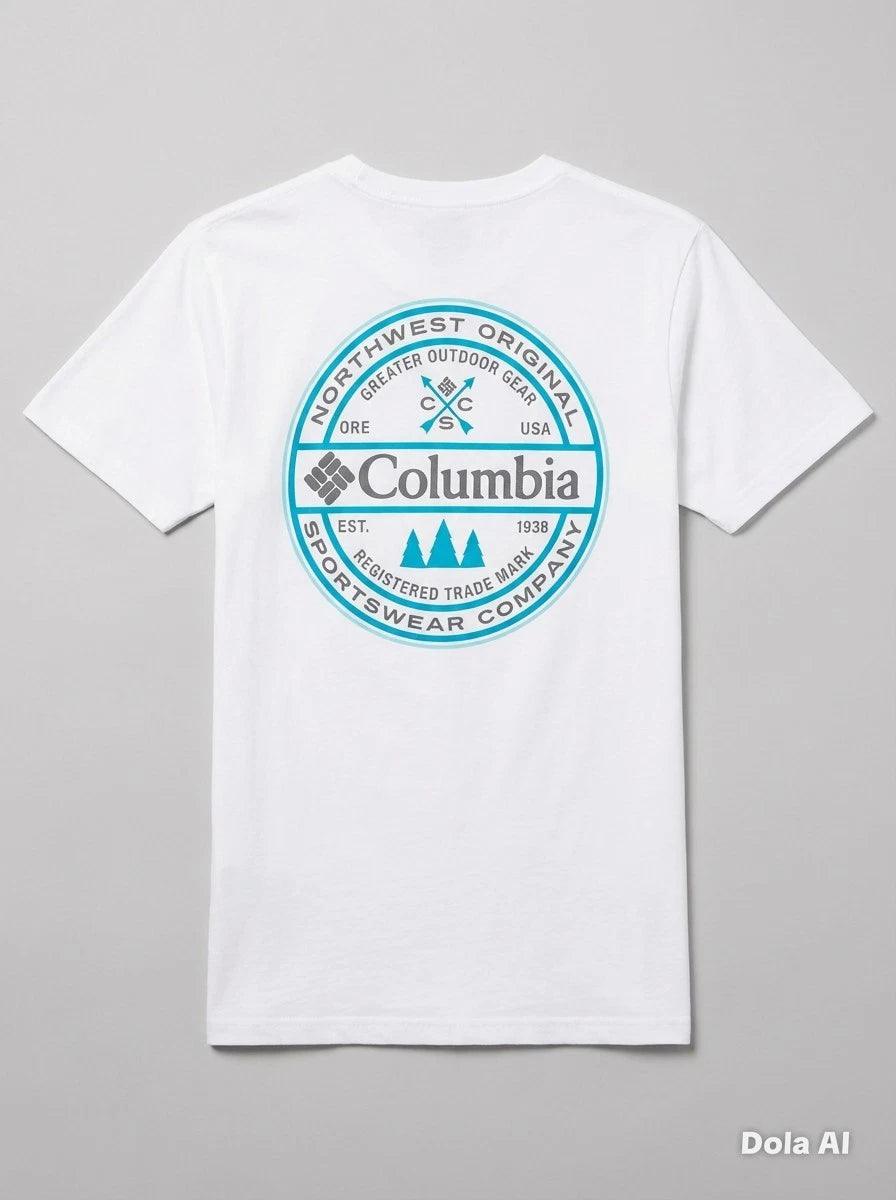Columbia Men's White T-Shirt Everyday Wear small (Pre loved)