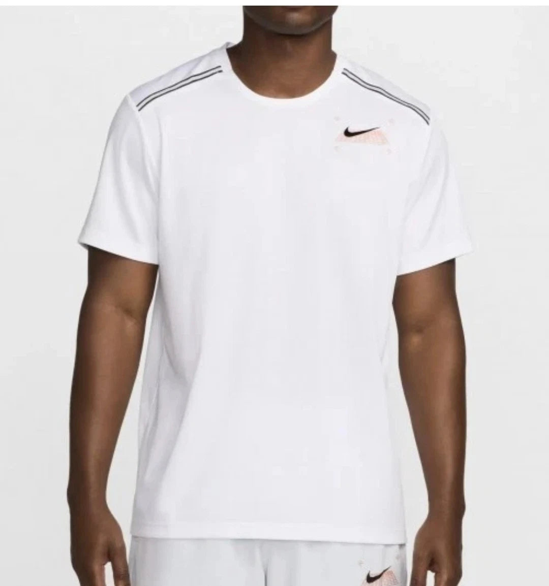 Nike Miler Graphic Training Top White Mens  Large